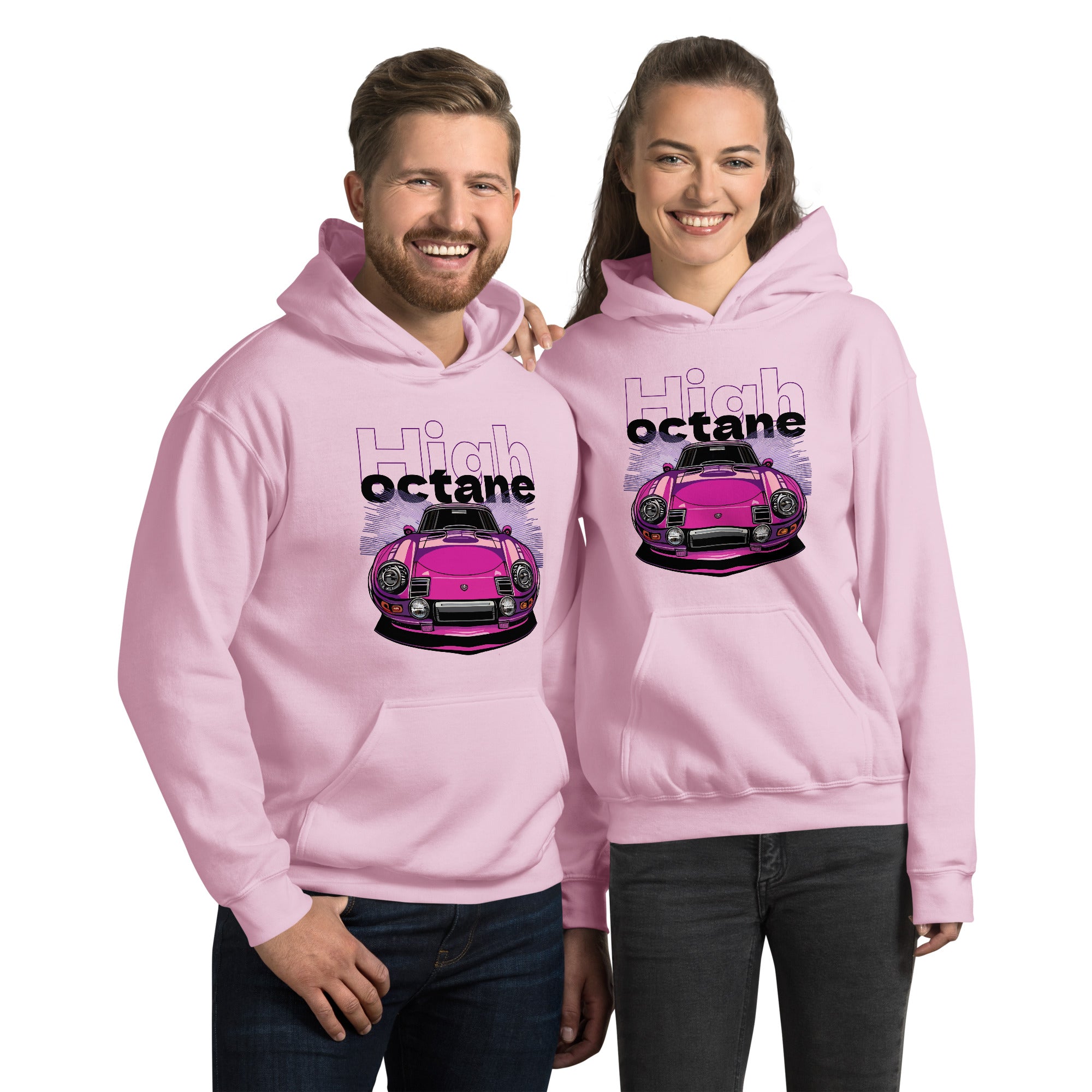 Unisex Heavy Hoodie in Pink - High Octane Car