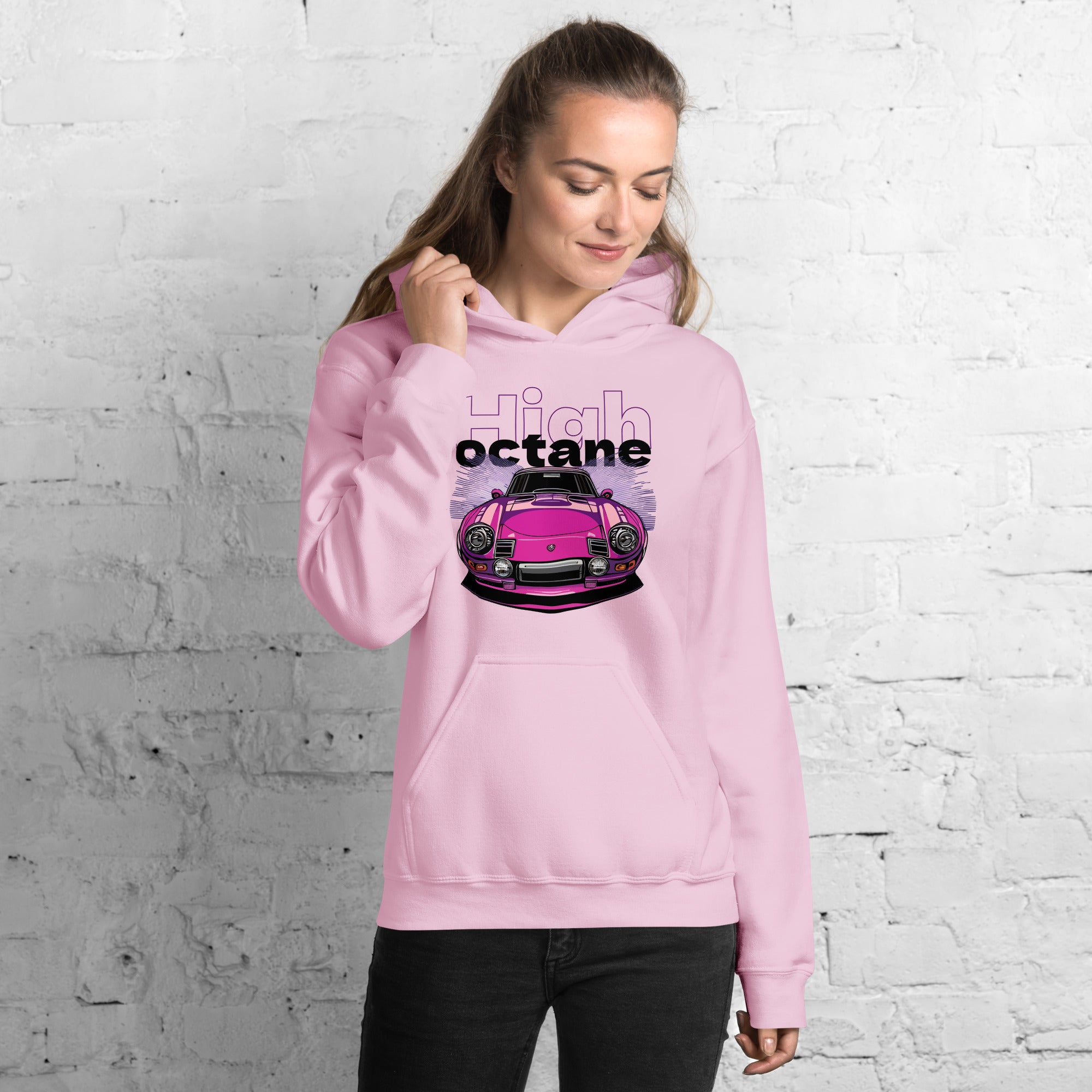 Unisex Heavy Hoodie in Pink - High Octane Car