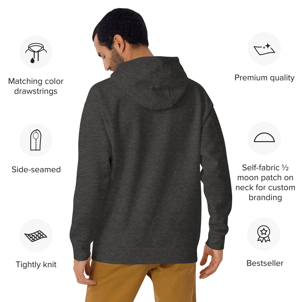 Unisex Premium Hoodie - Eagle Stare with US Flag