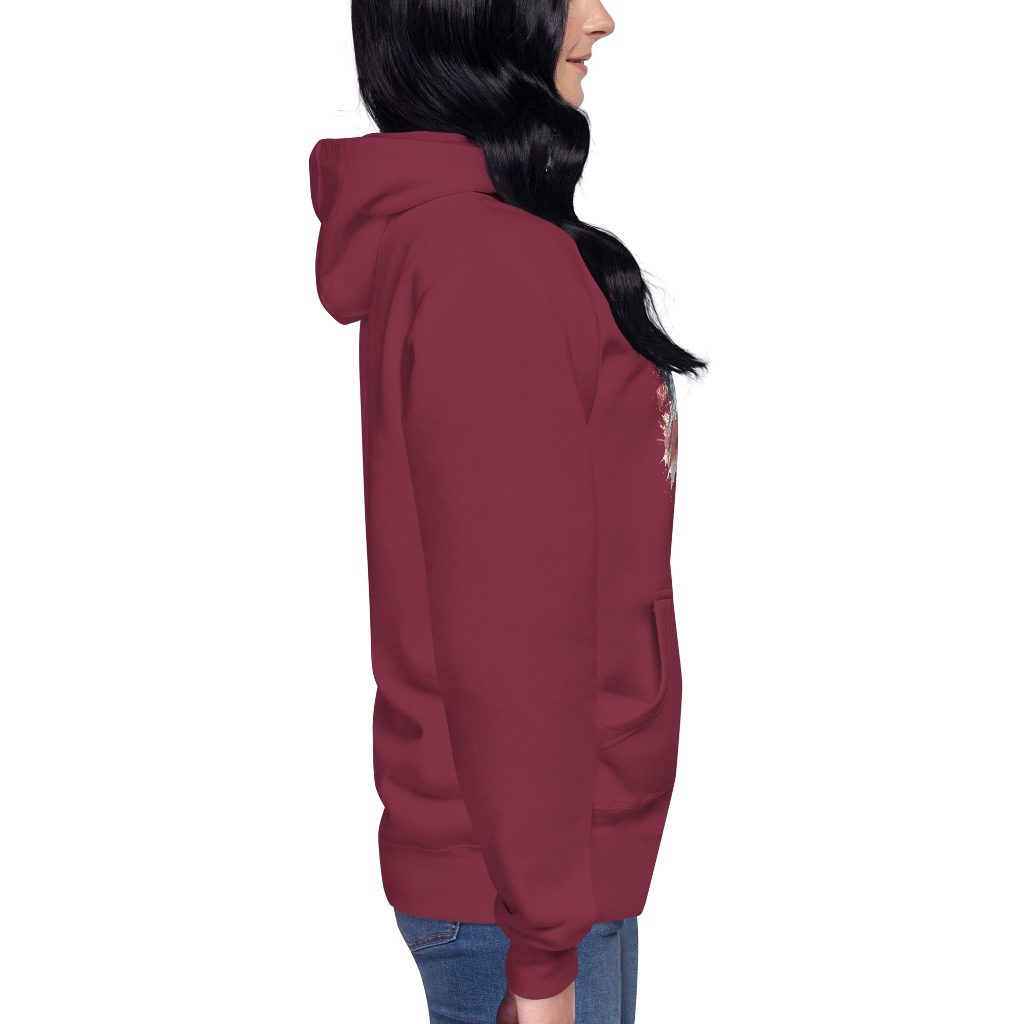 Unisex Premium Hoodie - Eagle Stare with US Flag